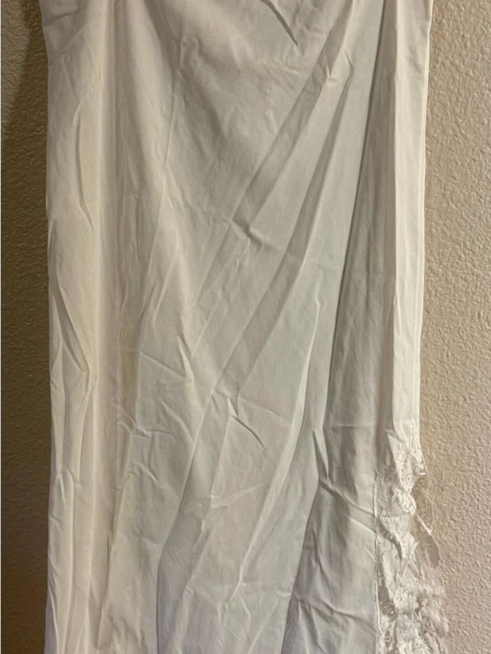 Vintage White Lace Trim Slip Chemise - Picture 3 of 7
